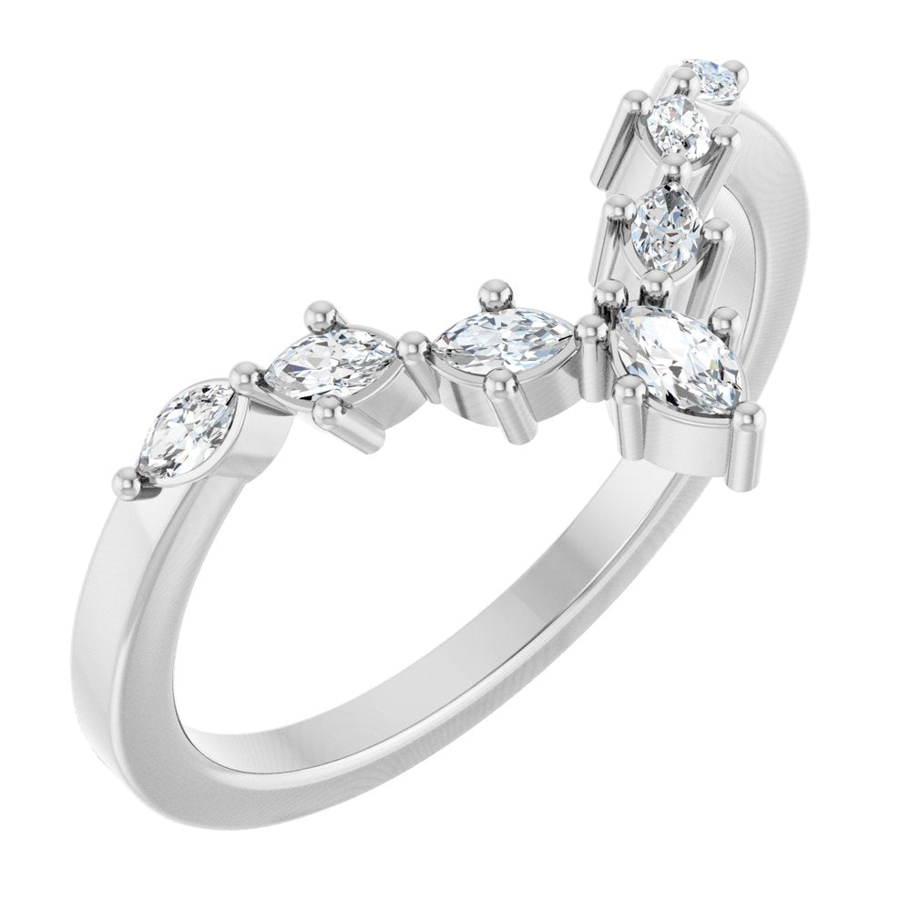 Marquise Diamond Contour Band