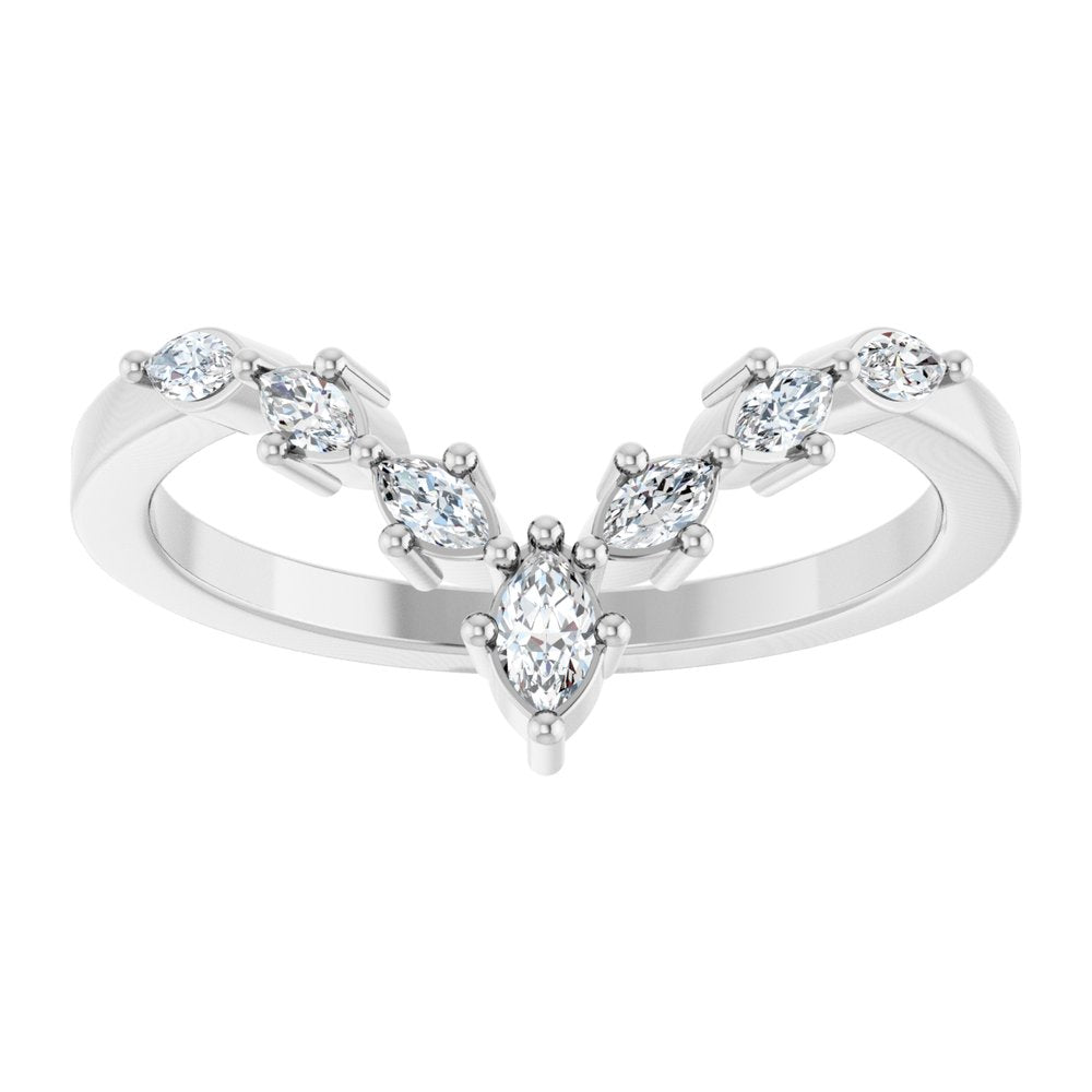 Marquise Diamond Contour Band