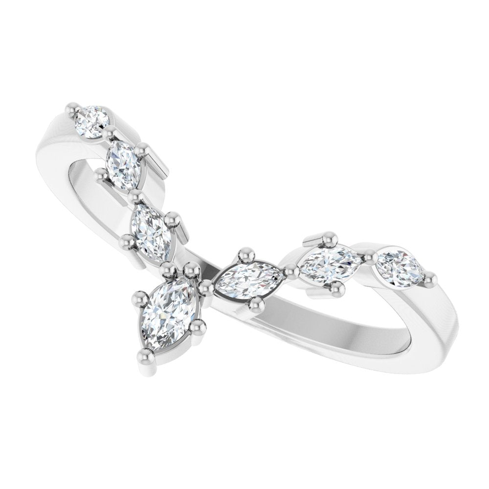 Marquise Diamond Contour Band