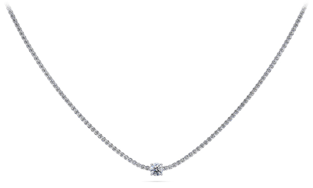 Timeless Center Pendant Diamond Tennis Necklace
