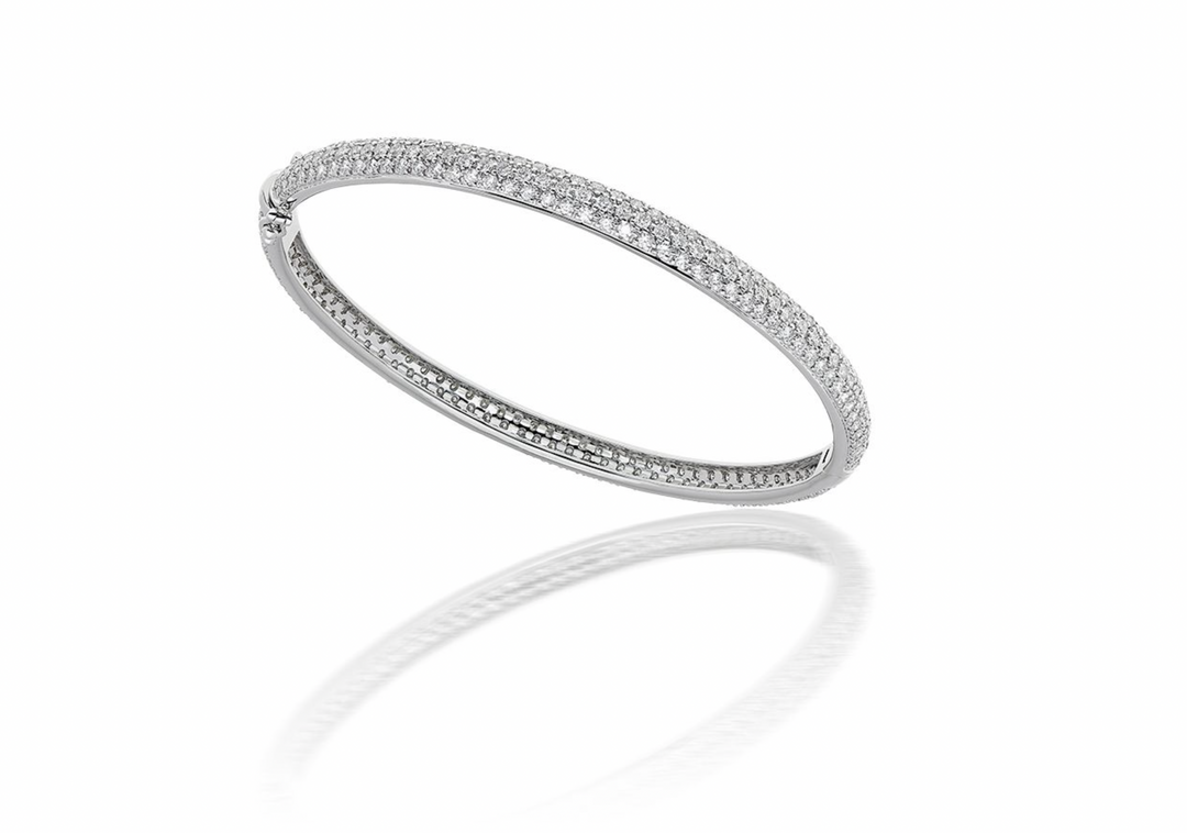 Mini Pave Diamond Bangle