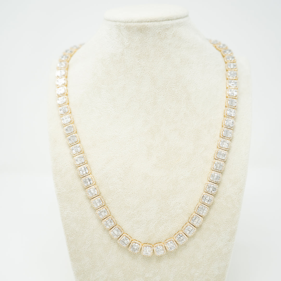 Custom Radiant Baguette Necklace