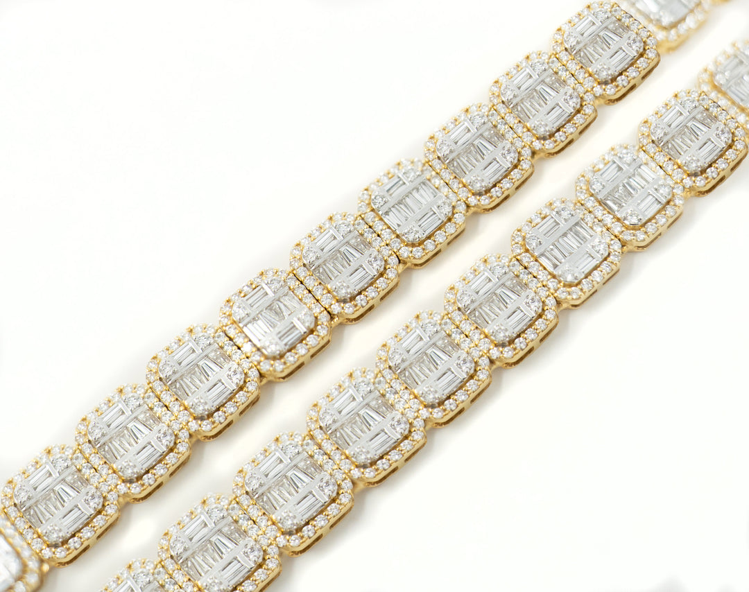 Custom Radiant Baguette Necklace