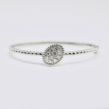 Load image into Gallery viewer, 14K White gold diamond bangle
