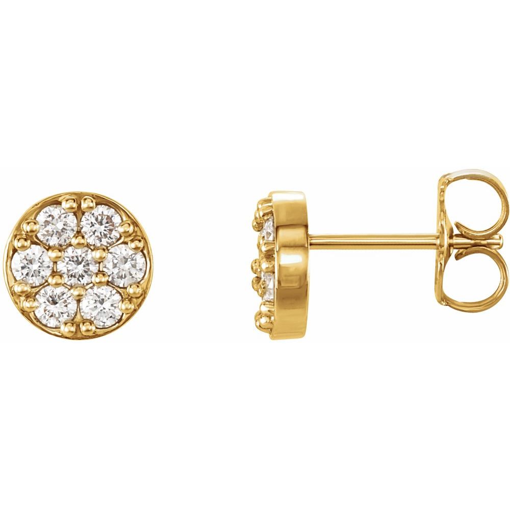 Radiant Diamond Cluster Earrings