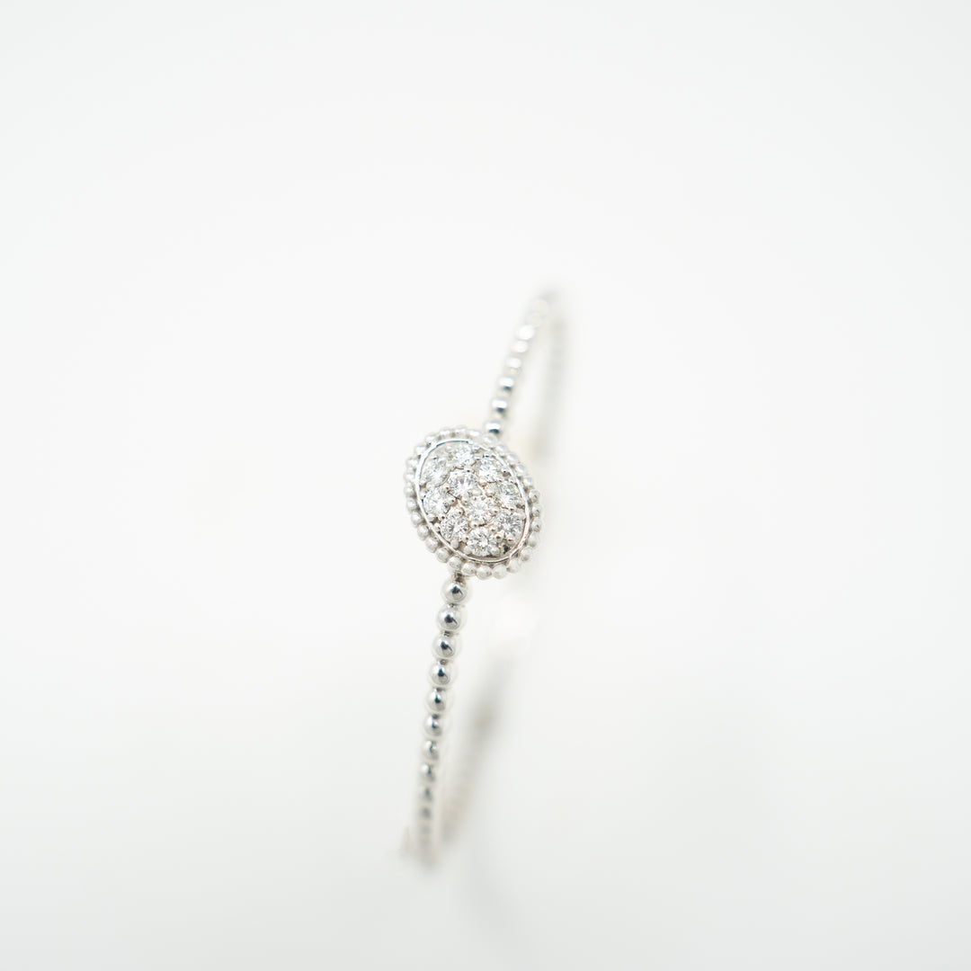 Oval Diamond Bangle Bracelet