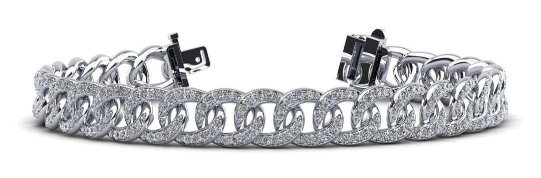 Graduated Diamond Circle Link Bracelet