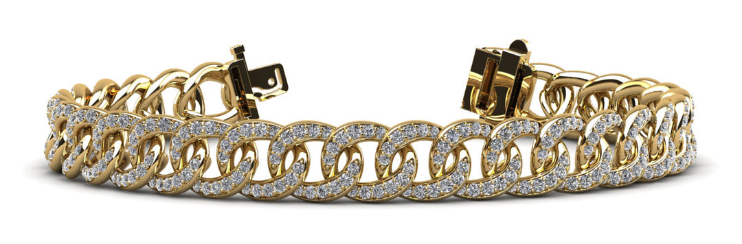 Graduated Diamond Circle Link Bracelet