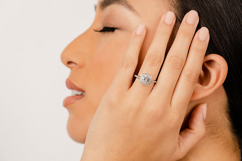 Round Double Halo Diamond Ring