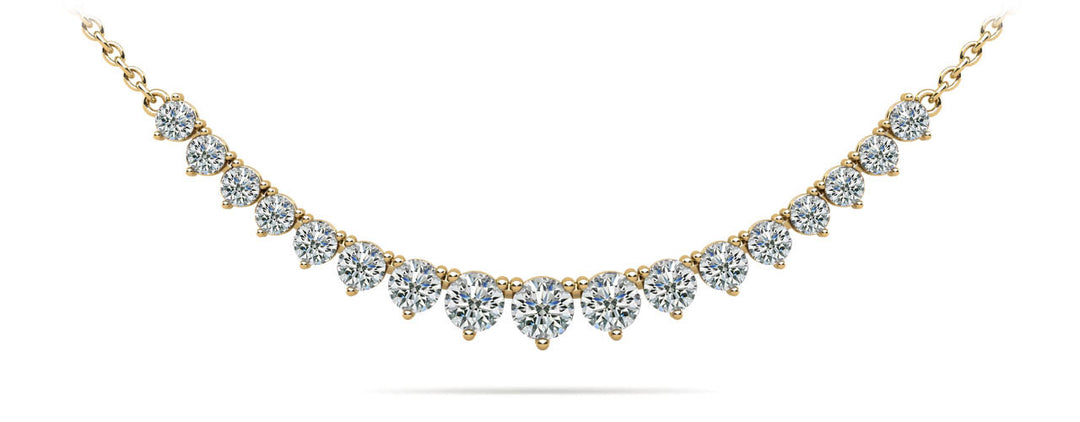 Mini Graduated Diamond Chain Necklace