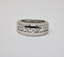 Load image into Gallery viewer, Mens Channel Set White Gold Diamond Ring
