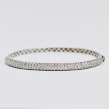 Load image into Gallery viewer, 14K White gold diamond bangle
